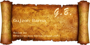 Gujzon Barna névjegykártya
